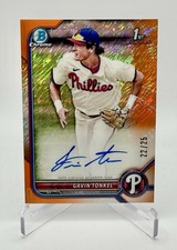 Gavin Tonkel Bowman Chrome 1st Auto RC Orange Shimmer Refractor /25 #CPA-GTL