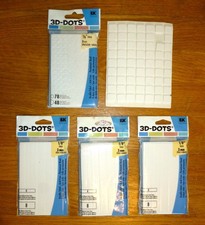 EK Success 3D-Dots Adhesive Foam White Squares 1/8