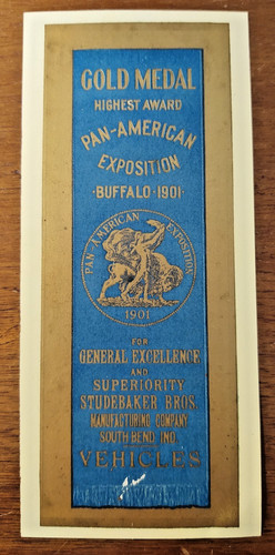 Studebaker Wagons Carriages 1901 Pan-American Exposition advertising card