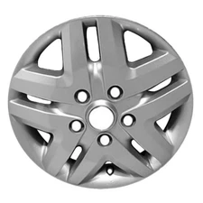 16x6 5 Double Spoke Used Aluminum Wheel Painted Sparkle Silver 68244971AA
