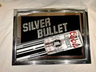 Vintage 1983 Mirrored Coors Light Silver Bullet Beer Sign 19.5” W By 14.5 Tall
