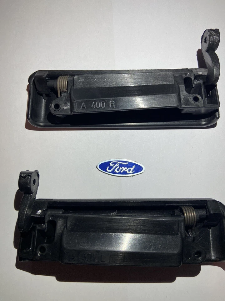 Nuevo par de manijas de puerta Ford Sierra Escort Fiesta Granada calidad reproducción X2 Foto 2 de 4