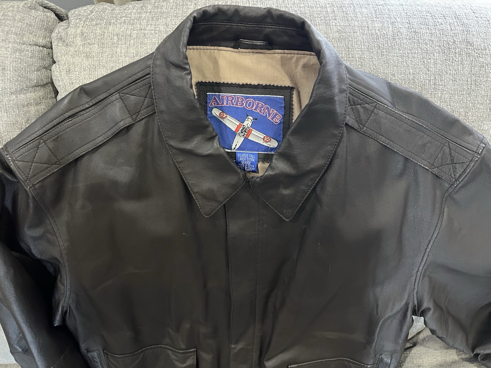 Reproduction Leather Flight Jacket - image 9