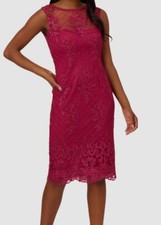 Adrianna Papell Women's Pink Embellished Sheath Dress Size 10
