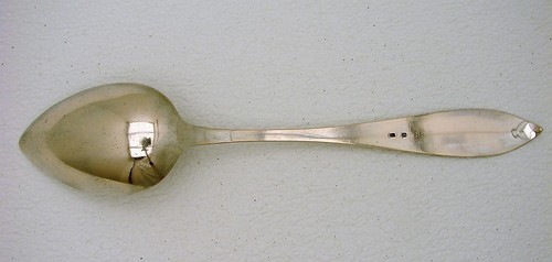 Large German POLAND Solid Silver Stuffing Spoon c1800 11" Hallmarked IN 13 Loth - Picture 2 of 7
