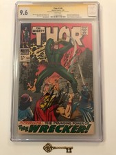 Thor #148 CGC 9.6 SS Signed Stan Lee & Joe Sinnott -- Origin & 1ST Wrecker! Key!