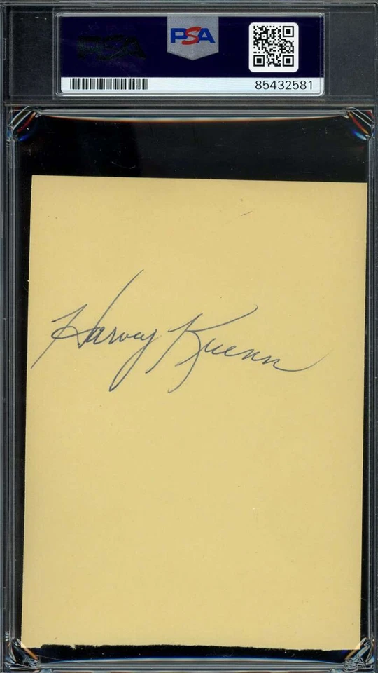 Russ Hodges Harvey Kuenn PSA DNA Coa Signed Album Page Cut Autograph - Image 2 of 2