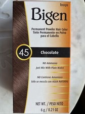 Bigen Powder Permanent Hair Color 45 Chocolate 0.21oz NO Ammonia NO HYDROGEN