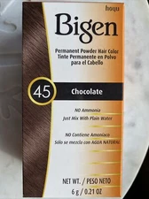 Bigen Powder Permanent Hair Color 45 Chocolate 0.21oz NO Ammonia NO HYDROGEN
