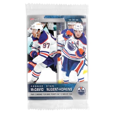 2022-23 NHL Topps NOW  Sticker #129   McDavid   Nugent-Hopkins   Oilers