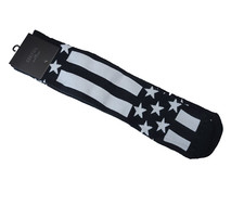 American Flag Crew Socks stars and stripes Shoe 5-12 Black White