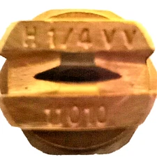 NEW SPRAYING SYSTEMS CO H1/4VV-11010 BRASS V JET HI PRESSURE NOZZLES DUAL THREAD