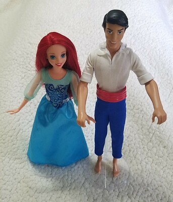 Mattel The Little Mermaid 2012 Prince Eric and Ariel Rowing Boat Dolls Only 