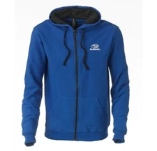 Subaru Logo BLUE Full Zip Fleece Hoodie Wrx Sti Ascent Forester Outback Legacy