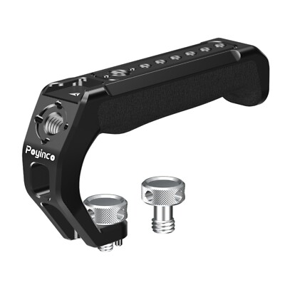 Camera Top Handle with 3/8'' ARRI Locating Pins for Camera Cage Silicone Handgrip