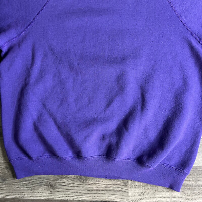 VTG Flower Sweatshirt Size XL Raglan Pullover Purple Lee VTG Flower Sweatshirt Size XL Raglan Pullover Purple Lee