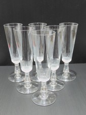 -6 ANCIENNES FLUTES à CHAMPAGNE CRISTAL LOUIS PHILIPPE TABLE de FETES VITRINE  D
