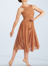 Weissman Dance Costume Adult SA Mesh Dress Sand People Help The People 13081