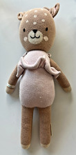 Violet the Fawn CUDDLE  KIND Deer Plush Knit Stuffed Animal 22" Handmade Peru