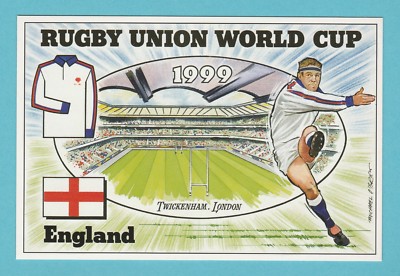 RUGBY - BRIAN LUND POSTCARD - RUGBY UNION WORLD CUP 1999 - ENGLAND | eBay