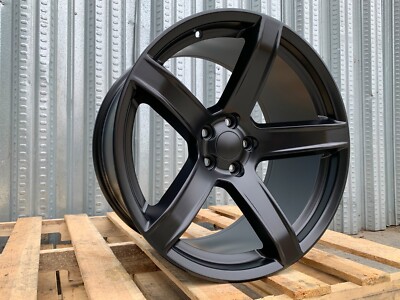 20'' Staggered Satin Black Wheels Fit Dodge Challenger Charger Hellcat SRT R/T