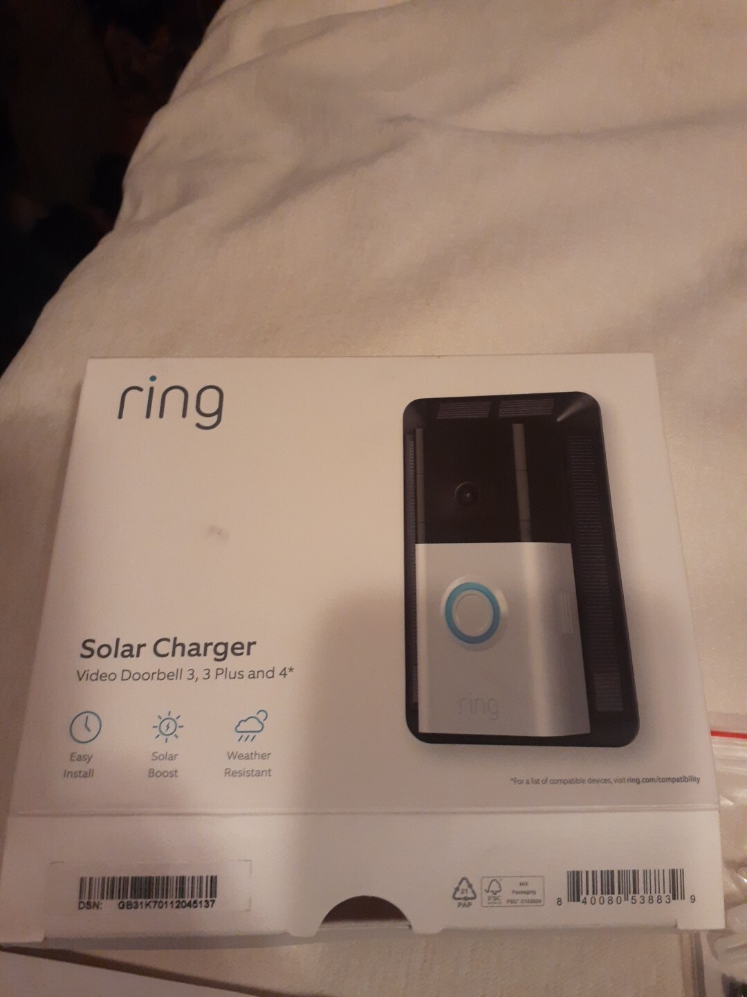 Ring Doorbell Solar Charger (Kit) for Video Doorbell 3, 3+ And 4