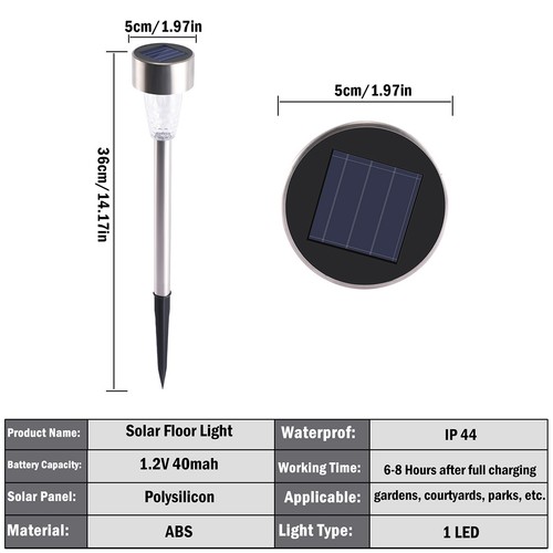 2 Packs Solar Garden Lights Outdoor LED Waterproof Landscape Lawn Pathway Lamp - Picture 2 of 31