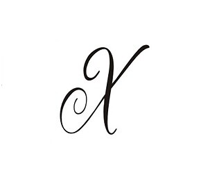 FANCY SCRIPT SINGLE LETTER OR LETTERS (YOU CHOOSE) TEMPLATE STENCIL ...