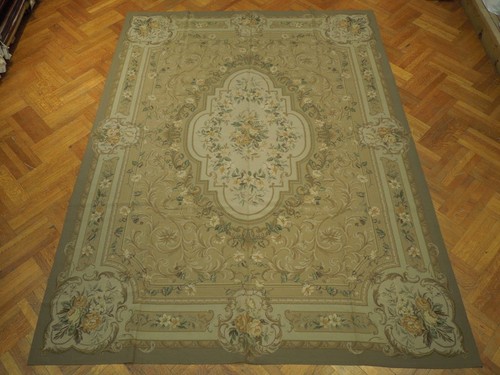 9x12' Brown Needlepoint Flat Weave Rug #PIX-20792 - Picture 3 of 6