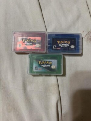 Pokémon Ruby Sapphire & Emerald (Game Boy Advance)   TESTED & SAVES See Pictures