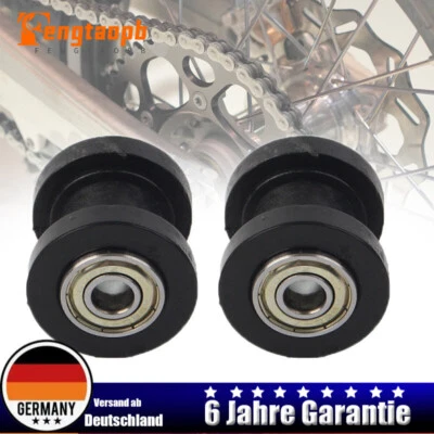 8mm Schwarz Kettenrolle Kettenspanner Kettenspannrolle Dirt Pit Bike Motorrad - Bild 1 von 4