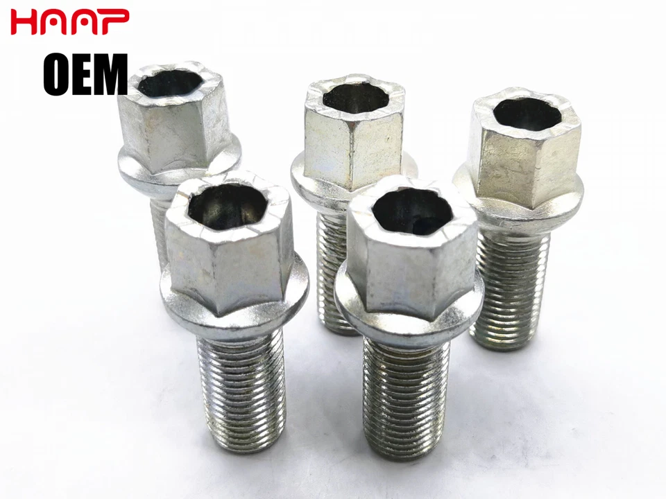 Juego de 5 pernos de tuerca de rueda genuinos M14x1.5 26MM para VW Porsche Audi WHT002437 Foto 3 de 4