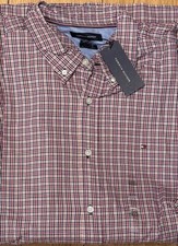 Tommy Hilfiger Long Sleeve Shirt Check Sz XXXL Classic Regular Fit NWT