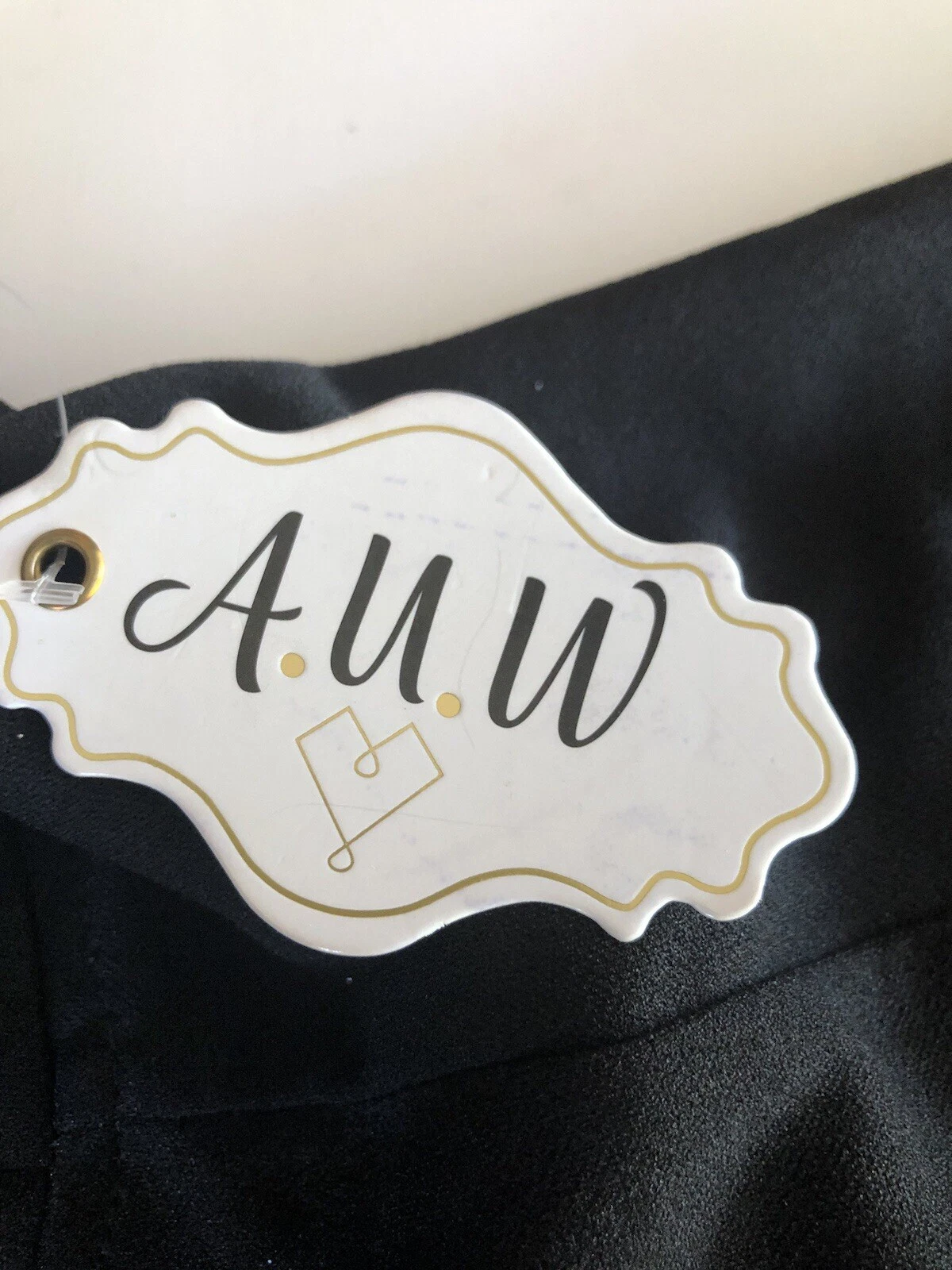 UNDERCOVER AFFARE AUW Secret Charm Mini Abito Nero con Bordo Argento Perline Strass Tg L