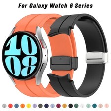 Magnetic Silicone Band Strap For Samsung Galaxy Watch 6 Classic 47mm 43/44/40mm