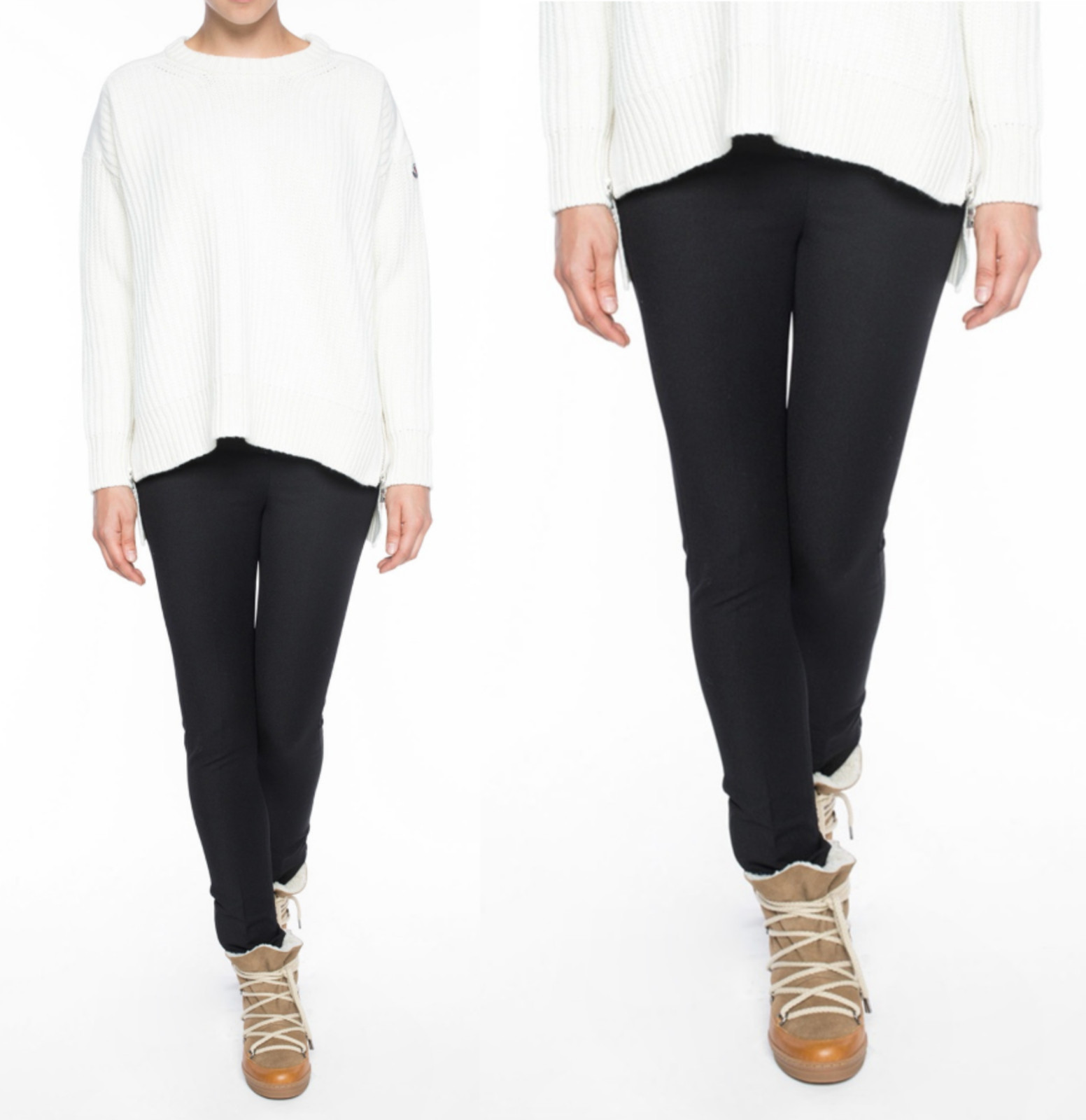 MONCLER TROUSERS TROUSERS HIGH WAISTED ZIP LEGGINGS SKI SPORT ACTIVEWEAR BOTTOMS M image 3