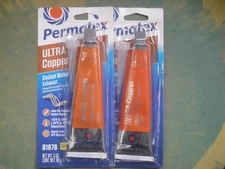 Permatex 81878  ULTRA COPPER  Maximum HIGH Temperature RTV Silicone 2 TUBES #