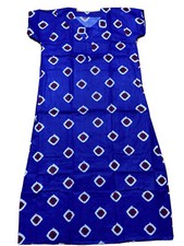 COTTON NIghtie NIGHTGOWN Kaftan FULL LENGTH S/M/L INDIA MODESTY WEAR Blue RED