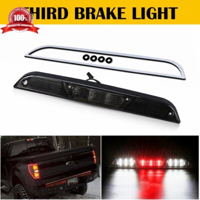 For 15-20 Ford F150 Smoke Lens LED 3RD Third Rear Brake Tail Light W/ Cargo Lamp