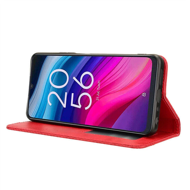 Retro Book Wallet Leather Flip Skin PHONE Case For TCL K11 50 40 30 XE XL LE  Foto 2 de 4