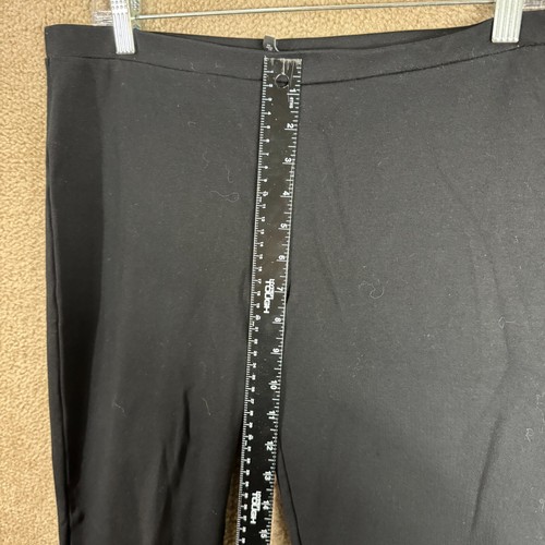 Eileen Fisher Crop Pants Womens Size Medium Black Italian Ponte Knit Ankle Zip - Picture 4 of 11