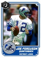 ACEO JOE FERGUSON DETROIT LIONS CUSTOM HAND MADE ART CARD
