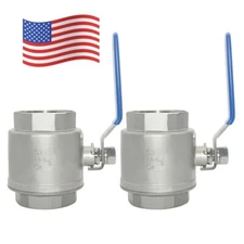 3 inch 3" NPT Ball Valve,316 Stainless Steel Full Port,2-Piece 2Pack