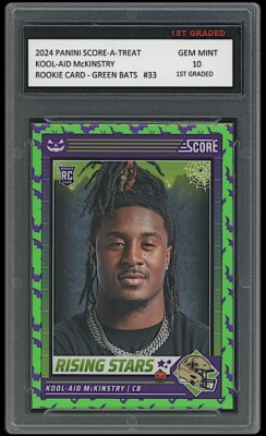 Kool-Aid McKinstry '24 Panini Score-A-Treat Green Bats 1st Graded