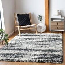 Safavieh Power Loomed Hudson Shag Ivory / Grey Area Rugs - SGH212A