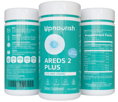   Up.Nourish AREDS2Eye  120ct Lute.in DHA Vision Fresh NEW