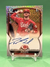 2023 Bowman Chrome Mojo HTA Choice Refractor Ty Floyd Rc Auto #CDA-TF  /150 Reds