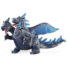 Dreiköpfiger Drachen, blau / Blue Three-Headed Dragon Folkmanis Handpuppe (2387)