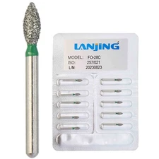 Dental Diamond Burs FG FO-28C 257/021 Flame Ogival End Coarse Grit High Speed