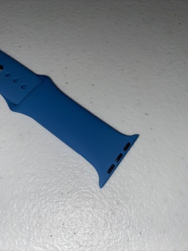 Sport Band 42/44mm Blue Soft Silicone Strap For Apple Watch - Picture 2 of 5